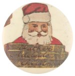 SANTA CLAUS FIRST SEEN  EARLY BUTTON FROM AUSTRALIA C. 1920.