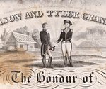 "HARRISON & TYLER GRAND BALL" RARE JANUARY 28, 1841 GRAPHIC TICKET.