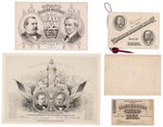 CLEVELAND & HENDRICKS 1885 INAUGURAL BALL EPHEMERA INC. TICKETS, INVITATION & DANCE CARD.