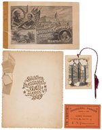 HARRISON & MORTON 1889 INAUGURAL EPHEMERA INC. PARADE TICKET, DANCE CARD & PROGRAMS.