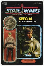 STAR WARS: THE POWER OF THE FORCE (1985) - LUKE SKYWALKER (IN BATTLE PONCHO) 92 BACK CARDED ACTION FIGURE.