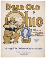 COX "DEAR OLD OHIO" WWI SHEET MUSIC "DEDICATED TO OHIO'S WAR GOVERNOR".