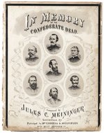 "IN MEMORY OF THE CONFEDERATE DEAD" JACKSON, STEWART & MORE SHEET MUSIC.