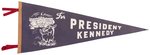 "FOR KENNEDY PRESIDENT" DONKEY & WHITE HOUSE GRAPHIC 1960 PENNANT.
