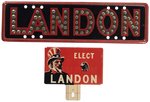 LANDON PAIR OF 1936 CAMPAIGN LICENSE PLATE ATTACHMENTS.