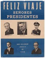 JOHNSON 1968 SAN SALVADOR CENTRAL AMERICAN SUMMIT CONFERENCE POSTER.