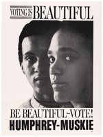 HUMPHREY "VOTING IS BEAUTIFUL" CIVIL RIGHTS 1968 CAMPAIGN POSTER.