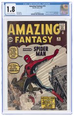 AMAZING FANTASY #15 AUGUST 1962 CGC 1.8 GOOD- (FIRST SPIDER-MAN).