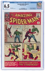 AMAZING SPIDER-MAN #4 SEPTEMBER 1963 CGC 6.5 FINE+ (FIRST SANDMAN).