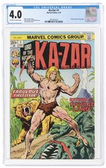 KA-ZAR VOL. 2 #1 JANUARY 1974 CGC 4.0 VG.