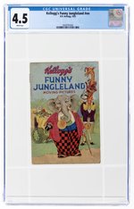 KELLOGG'S FUNNY JUNGLELAND #NN 1932 CGC 4.5 VG+.