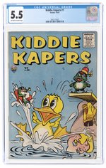 KIDDIE KAPERS #1 OCTOBER 1957 CGC 5.5 FINE-.