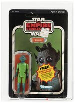 STAR WARS: THE EMPIRE STRIKES BACK (1980) - GREEDO 21 BACK AFA 75 EX+/NM (LARGE CIRCLE EXTENSION STICKER).