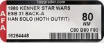 STAR WARS: THE EMPIRE STRIKES BACK (1980) - HAN SOLO (HOTH OUTFIT) 31 BACK-A AFA 80 NM.