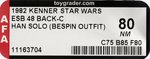 STAR WARS: THE EMPIRE STRIKES BACK (1982) - HAN SOLO (BESPIN OUTFIT) 48 BACK-C AFA 80 NM.