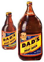 "DAD'S OLD FASHIONED ROOT BEER" DIE-CUT/EASEL BACK STORE SIGNS.