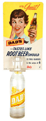 "DAD'S ROOT BEER" TOPPER WITH GIRL/BOTTLE.