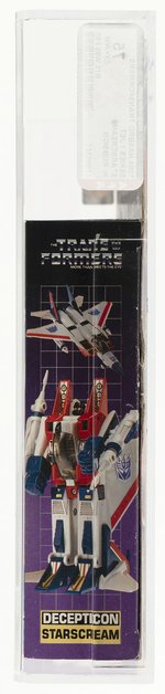 TRANSFORMERS (1984) SERIES 1 JET - STARSCREAM AFA 75 EX+/NM (W/RUBSIGN).