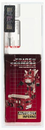 TRANSFORMERS (1985) SERIES 2 CAR - INFERNO AFA 75 EX+/NM.