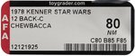 STAR WARS (1978) - CHEWBACCA 12 BACK-C AFA 80 NM.