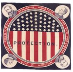 HARRISON & MORTON "PROTECTION" 1888 JUGATE BANDANA.