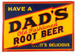 "DAD'S ROOT BEER" EMBOSSED TIN SIGN/MENU BOARD PAIR.