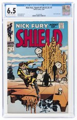 NICK FURY, AGENT OF S.H.I.E.L.D. #7 DECEMBER 1968 CGC 6.5 FINE+.