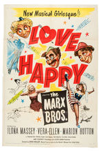 THE MARX BROS. “LOVE HAPPY” MOVIE POSTER.