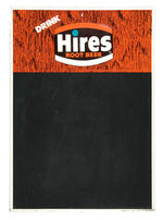 "HIRES ROOT BEER" EMBOSSED SELF-FRAMED TIN SIGN/ CHALKBOARD PAIR.