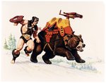 HASBRO TRIBES (1990) UNPRODUCED ACTION FIGURE - CRUSHING GRIZZLY & BEAR DRIVER (THUNDERBEAR TRIBE) HARD COPY PROTOTYPE CAS 80.