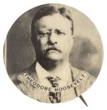 "THEODORE ROOSEVELT" RARE 1912 FACING REAL PHOTO PORTRAIT BUTTON.