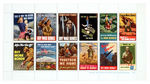 WORLD WAR II POSTER STAMPS FULL SHEET OF 12.