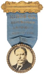 TAFT "KING'S COUNTY REPUBLICAN CAMPAIGN COMMITTEE" NEW YORK RIBBON BADGE.