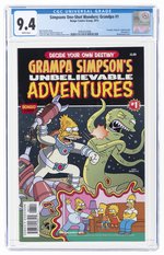 SIMPSONS ONE-SHOT WONDERS: GRANDPA #1 2015 CGC 9.4 NM.