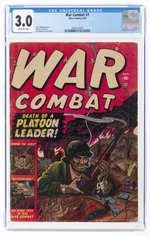 WAR COMBAT #1 MARCH 1952 CGC 3.0 GOOD/VG.