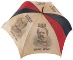 McKINLEY & HOBART 1896 JUGATE CAMPAIGN CLOTH UMBRELLA.