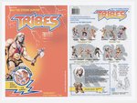 HASBRO'S TRIBES (1990) UNPRODUCED ACTION FIGURE PROTOTYPE CARD ART LOT.