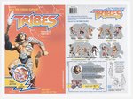 HASBRO'S TRIBES (1990) UNPRODUCED ACTION FIGURE PROTOTYPE CARD ART LOT.