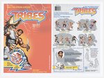 HASBRO'S TRIBES (1990) UNPRODUCED ACTION FIGURE PROTOTYPE CARD ART LOT.