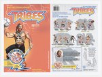 HASBRO'S TRIBES (1990) UNPRODUCED ACTION FIGURE PROTOTYPE CARD ART LOT.