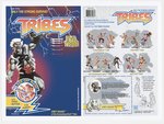 HASBRO'S TRIBES (1990) UNPRODUCED ACTION FIGURE PROTOTYPE CARD ART LOT.