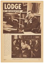 EISENHOWER- IKE, LODGE, HERTER 1952 MA COATTAIL OVERSIZED NEWSPRINT PUBLICATION.