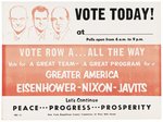 EISENHOWER, NIXON, JAVITS NY COATTAIL MINI-POSTER.