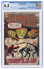 FANTASTIC FOUR #8 NOVEMBER 1962 CGC 6.5 FINE+ (FIRST PUPPET MASTER & ALICIA MASTERS).