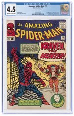 AMAZING SPIDER-MAN #15 AUGUST 1964 CGC 4.5 VG+ (FIRST KRAVEN THE HUNTER).