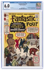 FANTASTIC FOUR #15 JUNE 1963 CGC 6.0 FINE (FIRST MAD THINKER & AWESOME ANDROID).