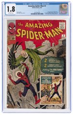 AMAZING SPIDER-MAN #2 MAY 1963 CGC 1.8 GOOD- (FIRST VULTURE).