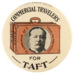 TAFT COMMERCIAL TRAVELERS 1908 PORTRAIT BUTTON HAKE #211.
