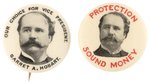 McKINLEY- GARRET HOBART VICE PRESIDENTIAL BUTTON PAIR.