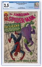 AMAZING SPIDER-MAN #6 NOVEMBER 1963 CGC 2.5 GOOD+ (FIRST LIZARD).